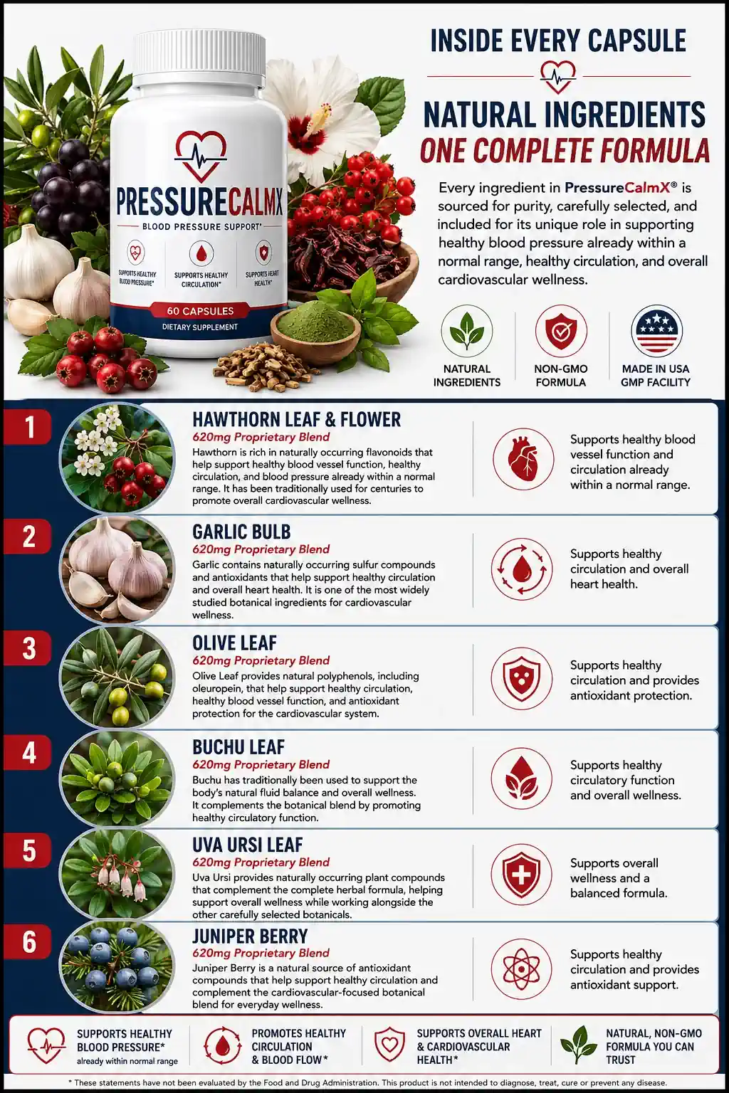 PressureCalmX ingredients overview